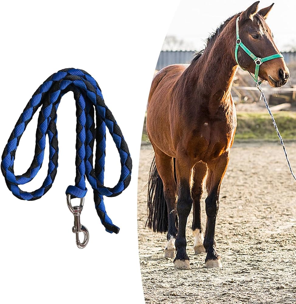 Horse Lead Rope with Clip Strong Braided Equestrian Rope